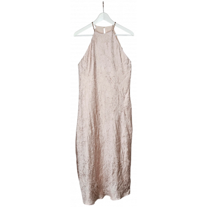 ZARA Damen Maxikleid, beige - Gr. M