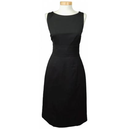 H&M Damen Midikleid schwarz Gr. M