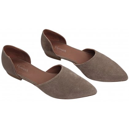 Homers Artisan Damen Veloursleder Schuhe, grau - Gr. 39