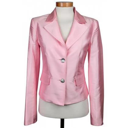 AMRANY Fashion Damen Seidenblazer, rose - Gr. S