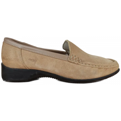 ARA Damen Mokassins Velourleder, beige - Gr. 37,5 G