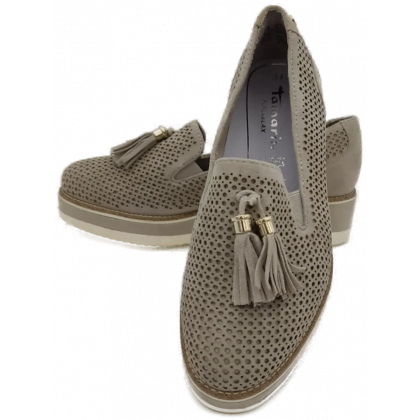 Tamaris Damen Schuhe taupe Gr. 37