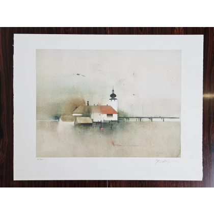 ERNST BALLUF - Schloss Orth - Lithographie 