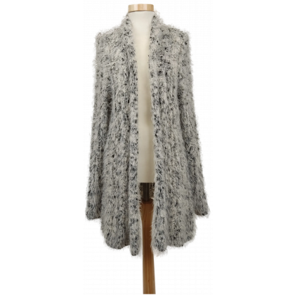 Comma Damen Strickjacke grau Gr. 40