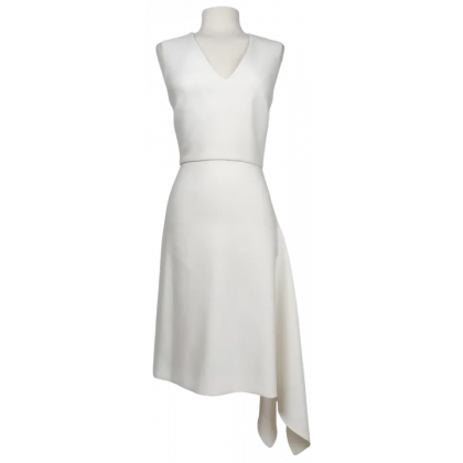 Bab&auml;m! - Roland Mouret Damen Midikleid, wei&szlig; - XS 