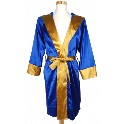 Kapuzenmantel - blau/bronze