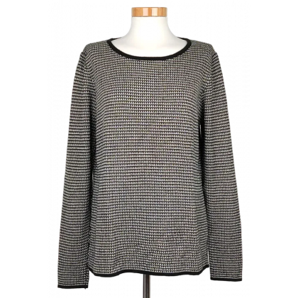 Esprit Damen Pullover, schwarz/wei&szlig; - Gr. M 