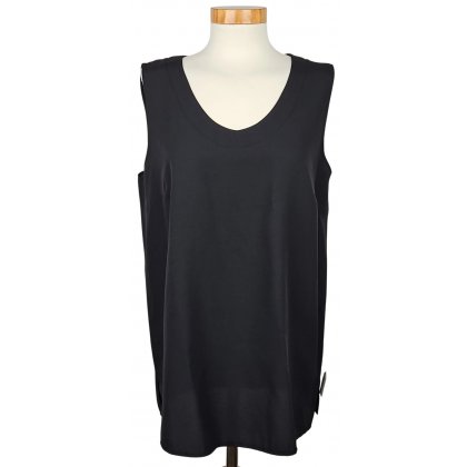 Rena Moden Vintage Damen Top, schwarz - Gr. L 