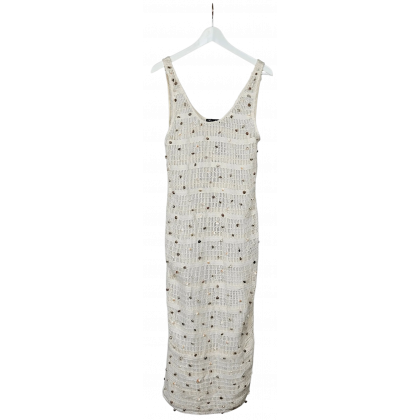 Zara Damen Midikleid, wei&szlig; - Gr. M 
