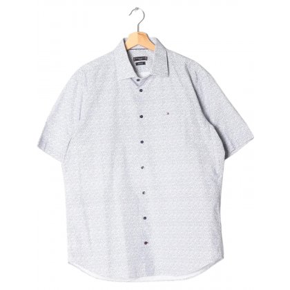 Bab&auml;m! - Tommy Hilfiger Herren Kurzarmhemd, blau - Gr. L