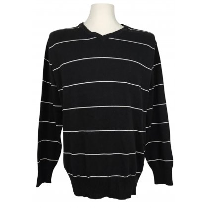 Angelo Litrico C&A Herren Pullover, schwarz/silber - Gr. L