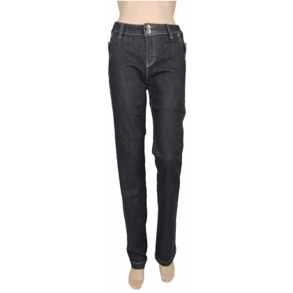 Bulkish Damen Jeans, schwarz - W30/L34