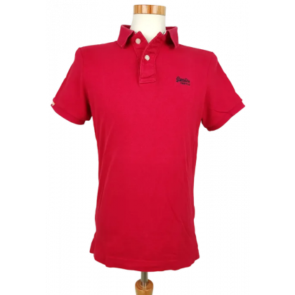 Superdry Herren Polo Shirt, rot - Gr. L 