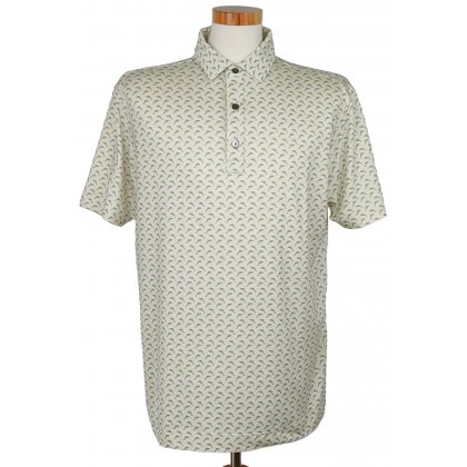FootJoy Athletic Fit Herren Golf Polo Shirt, creme - Gr. L