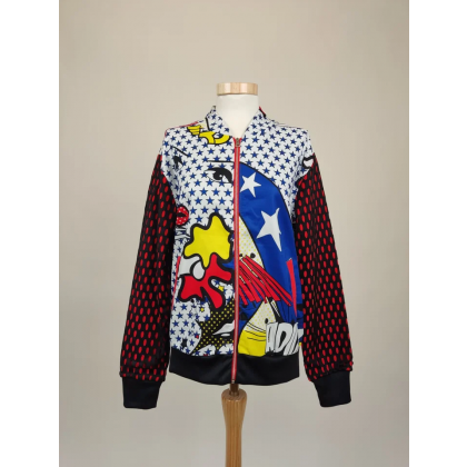 Adidas Damen Jacke mehrfarbig Gr. 40