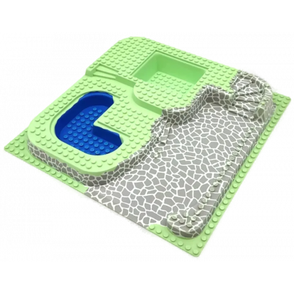 LEGO Grundplatte 3D "City-Design" 32 x 32 Noppen hellgr&uuml;n