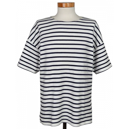 Amor lux Damen T-Shirt, wei&szlig;/marine - Gr. XL
