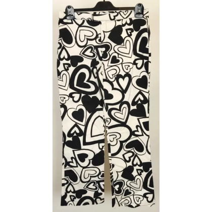 Moschino Damen Hose schwarz/wei&szlig; Gr. D 42