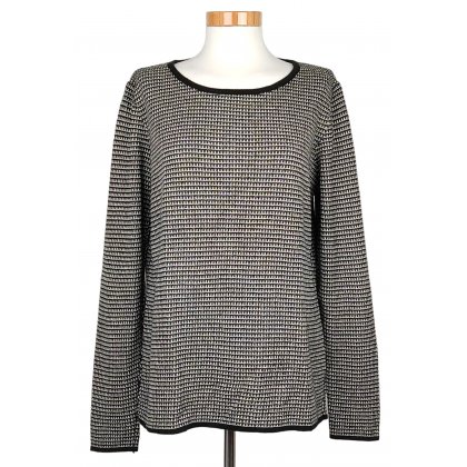 Esprit Damen Pullover, schwarz/weiß - Gr. M