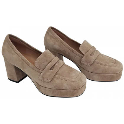 BIBI LOU Damen Plateau Schuhe, beige - Gr. 38