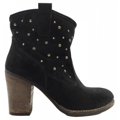 Damen Stiefletten Made in Italy, schwarz - Gr. 36