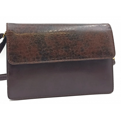 Vintage Ledertasche braun/schwarz