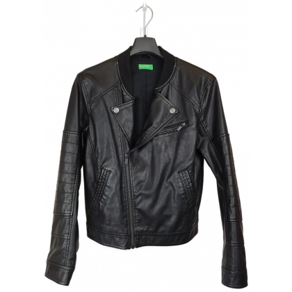 Benetton M&auml;dchen Jacke schwarz Gr.2XL (160cm)