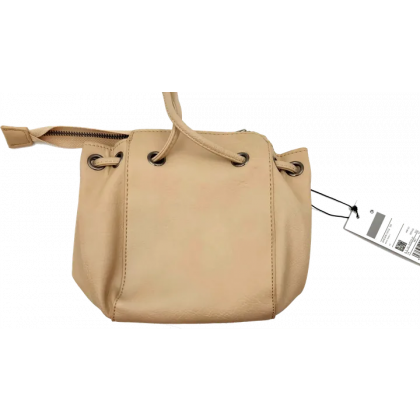 Sisley Damen Ledertasche beige