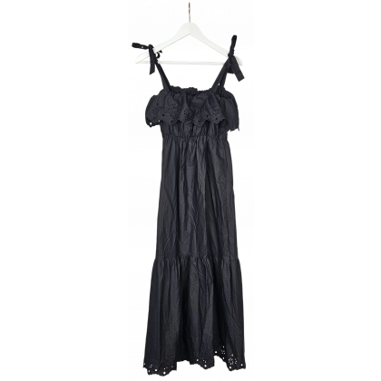 ZARA Damen Maxikleid, schwarz - Gr. L