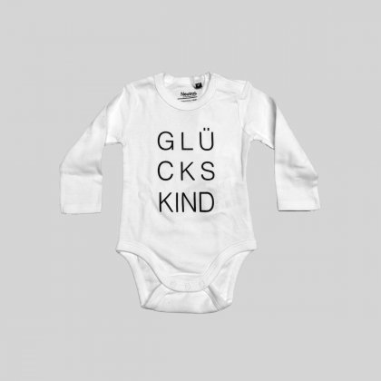 Babybody &bdquo;Gl&uuml;ckskind&ldquo; lang&auml;rmelig