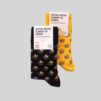 Nachhaltige Produkte | Caritas Wien | Socken Biene | Caritas Wirhelfen.shop