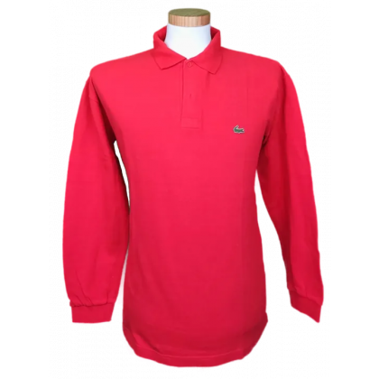 Lacoste Herren Langarm Polo rot Gr. XL