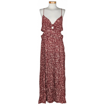 ZARA Damen Maxikleid, rot - Gr. L