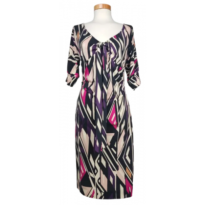 Diane von Furstenberg Damen Midikleid, multicolor - Gr. L 