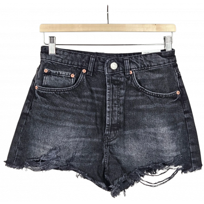 ZARA High Rise Shorts, schwarz - Gr. M