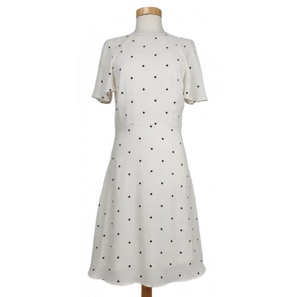 H&M Damen Midikleid, wei&szlig; - Gr. S
