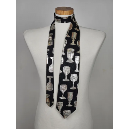 Moschino Krawatte "Glas", schwarz