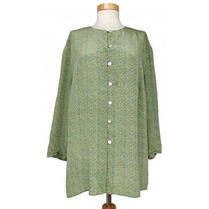 Coordinates Damen Seiden Bluse, gr&uuml;n - Gr. D 46