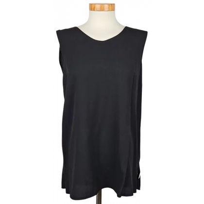 Rena Moden Vintage Damen Top, schwarz - Gr. L 