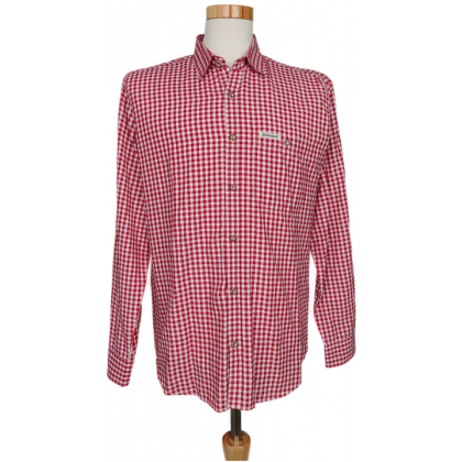 Stockerpoint Herren Hemd, rot/wei&szlig; - Gr. M 