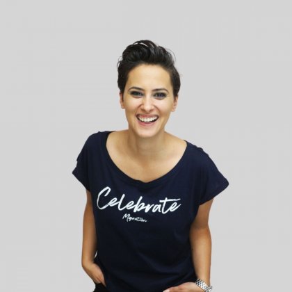 "Celebrate Migration" T-Shirt - dunkelblau