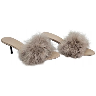ZARA Damen Pantoletten, beige - Gr. 40