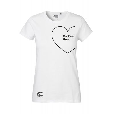 T-Shirt "Großes Herz" Weiß - Damen