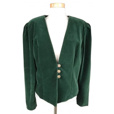 Vintage Meico Damen Trachten Jacke, grün - Gr. XL 