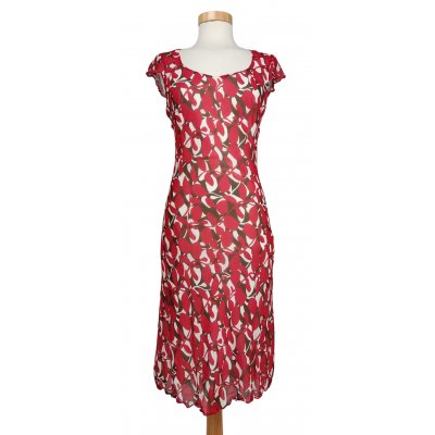 s.Oliver Damenkleid rot-weiß - Gr. S