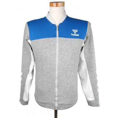 Hummel Unisex Zip-Jacke, grau/blau - Gr. S