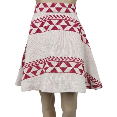 Maje Damen Rock, beige/rot - Gr. XS