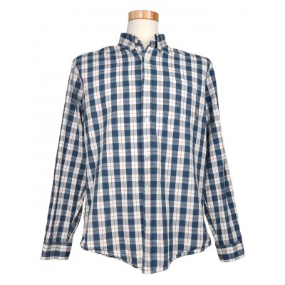 Eddie Bauer Herren Hemd, blau/weiß - Gr. L