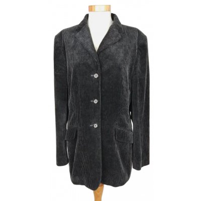 DINOMODA Damen Cordblazer, anthrazit - Gr. XL / 42