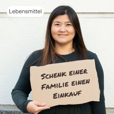 Schenk Müttern und Kindern einen vollen Einkaufskorb